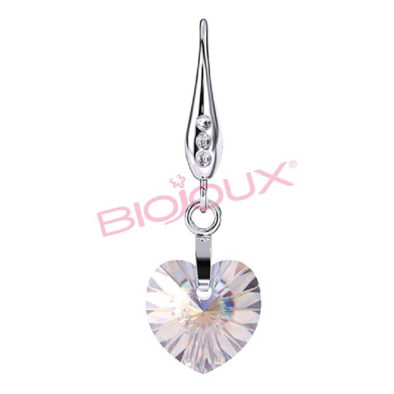 BJT989 ORECCHINI CRYSTAL HEART