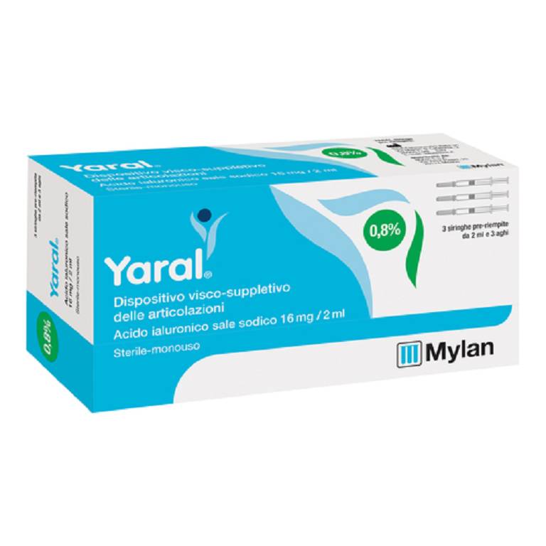 YARAL 0,8% 16MG 3SIR 2ML